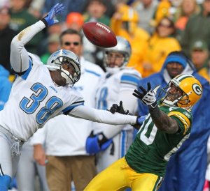 Donald Driver became the Packers' all-time receptions leader Sunday against the Lions.  (AP Photo/Jeffrey Phelps)